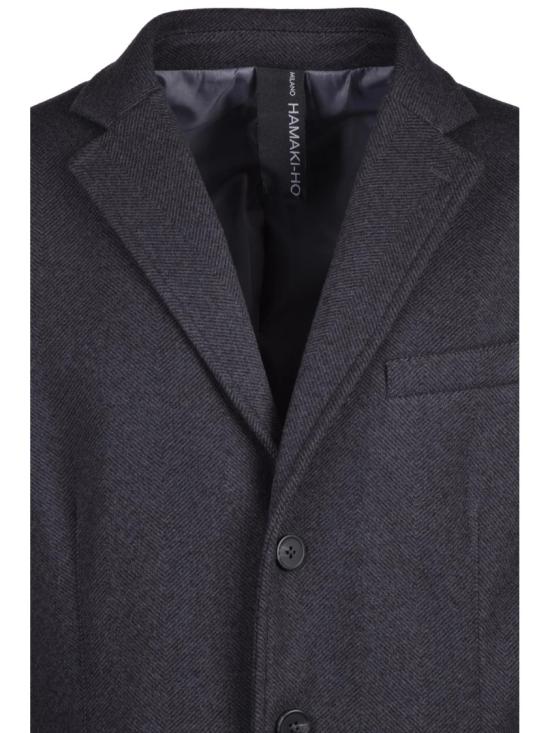 25FW Hamaki-Ho 자켓 클래식한 테일러드 디자인의 그레이 하마키호 폴리에스터 안감 코트 - OTHER BRANDS