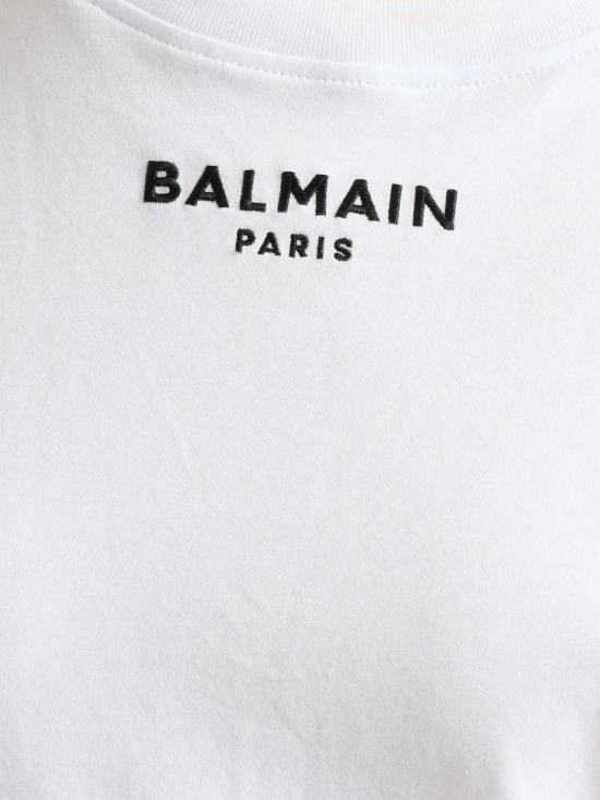 26FW 발망 반팔 티셔츠 HF1EF000BD10 GAB WHITE BLACK - BALMAIN