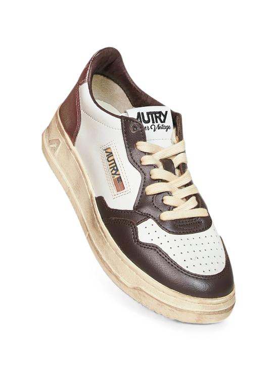 26FW 오트리 슈퍼 빈티지 메달리스트 로우 레더 스니커즈 AVLW SV62WHT HOTFUD PEO - AUTRY