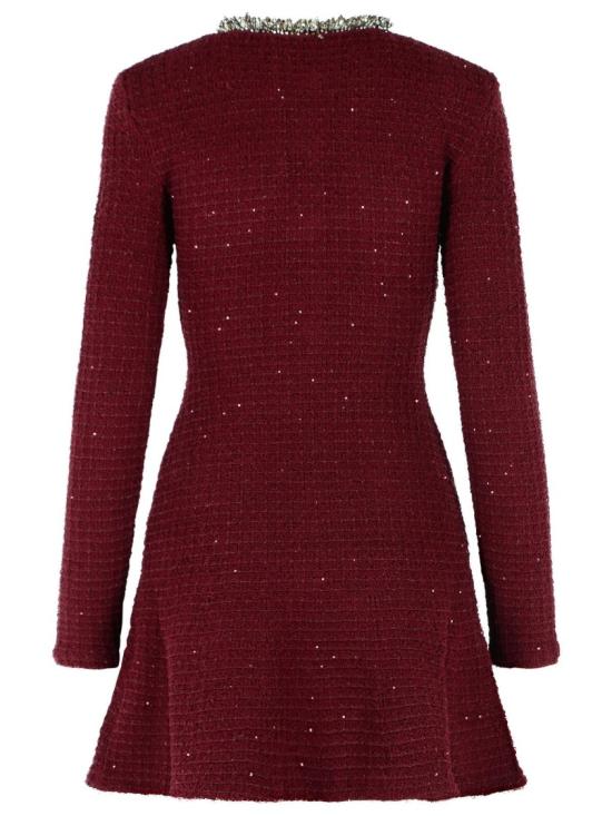 26FW 셀프 포트레이트 원피스 SC26 152S BU BURGUNDY Black - SELF PORTRAIT