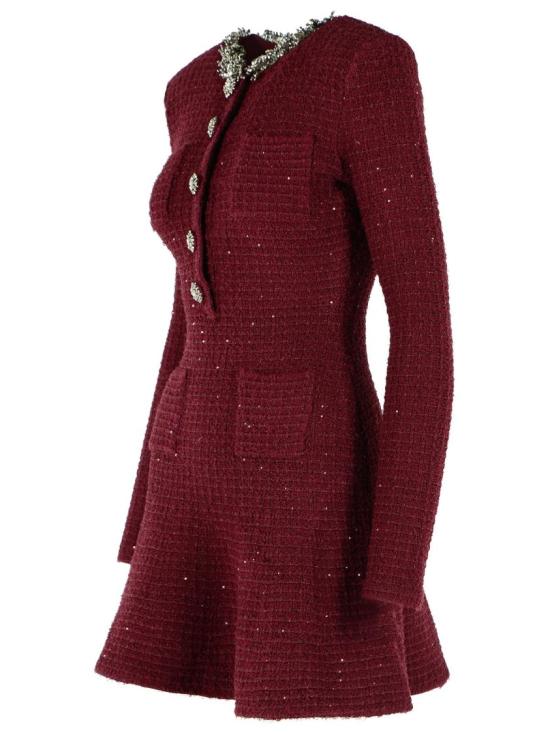 26FW 셀프 포트레이트 원피스 SC26 152S BU BURGUNDY Black - SELF PORTRAIT