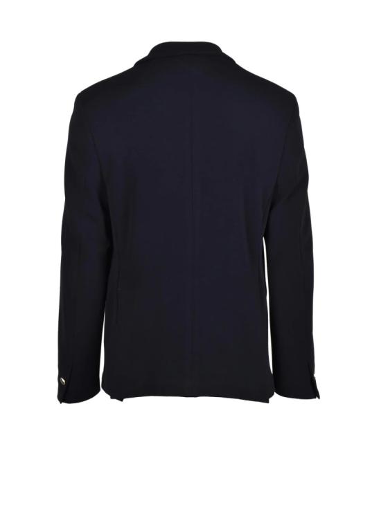 25FW 오피치나 36 자켓 네이비 블루 안감 없는 더블 브레스트 폴리아미드 혼방 블레이저 - OFFICINA 36