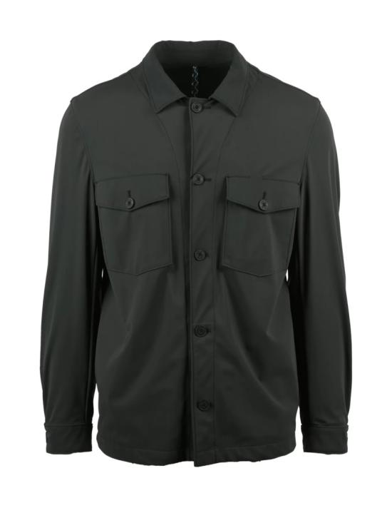 25FW 엘비엠 셔츠 밀리터리 그린 컬러의 슬림핏 스트레치 폴리아미드