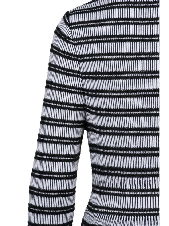 25FW Valenti 원피스 화이트/블랙 플레어 울트라파인 메리노 울 드레스 - OTHER BRANDS