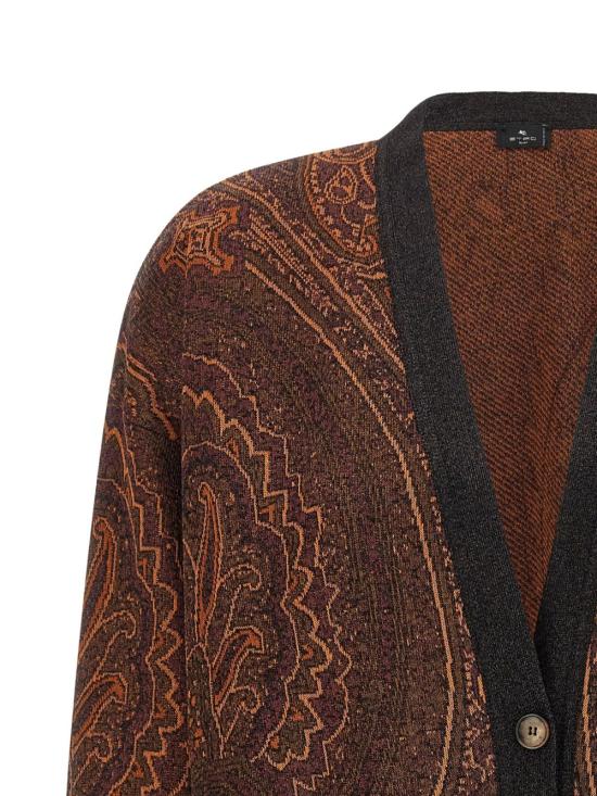 26FW 에트로 가디건 WRKE0159 AQ15AX0850 BROWN BORDEAUX - ETRO