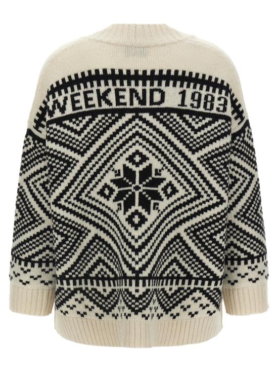 26FW 위켄드막스마라 니트웨어 벨지오 스웨터 및 가디건 화이트/블랙 - WEEKEND MAX MARA