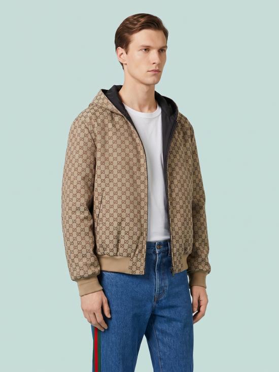 26FW 구찌 리버서블 코튼 캔버스 지퍼 재킷 리버서블 코튼 캔버스 지퍼 재킷 871671 BLACK - GUCCI