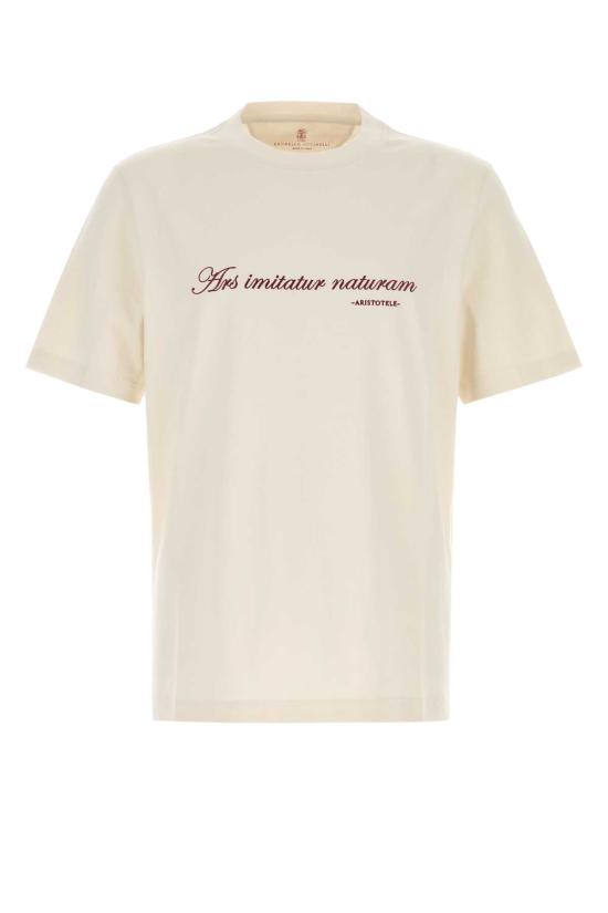 26FW 브루넬로 쿠치넬리 반팔 티셔츠 M0B138518 C2832 BEIGE O TAN