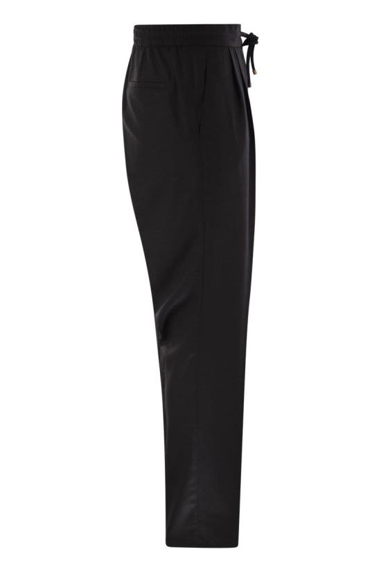 26FW 브루넬로 쿠치넬리 스트레이트 팬츠 ME226E1710 C5730 BLACK - BRUNELLO CUCINELLI