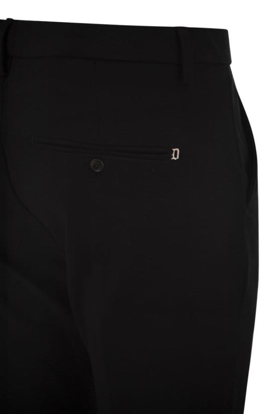  돈답 스트레이트 팬츠 UP235JSE108UXXXDU 999 BLACK - DONDUP