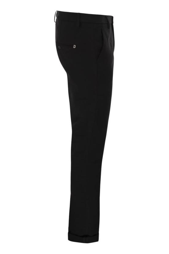  돈답 스트레이트 팬츠 UP235JSE108UXXXDU 999 BLACK - DONDUP