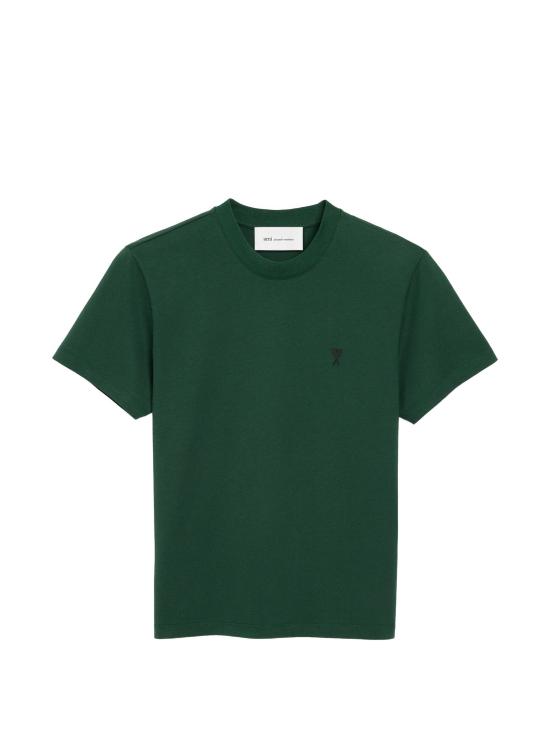 26FW 아미 스몰 하트 로고 라이트 코튼 저지 티셔츠 HTS346724A258 GREEN