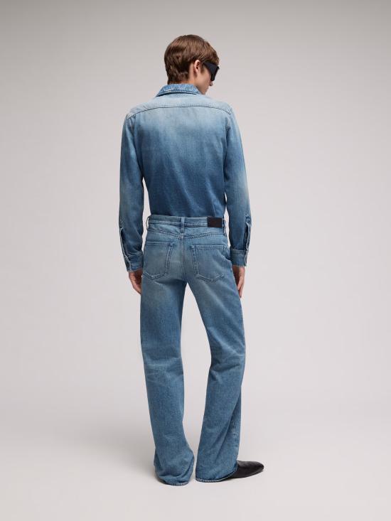 26FW 구찌 홀스빗 플레어 코튼 데님 팬츠 홀스빗 플레어 코튼 데님 팬츠 860844XDDI34009 BLU - GUCCI