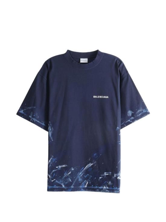 26FW 발렌시아가 반팔 티셔츠 764235TUVJ7 8065 BLUE
