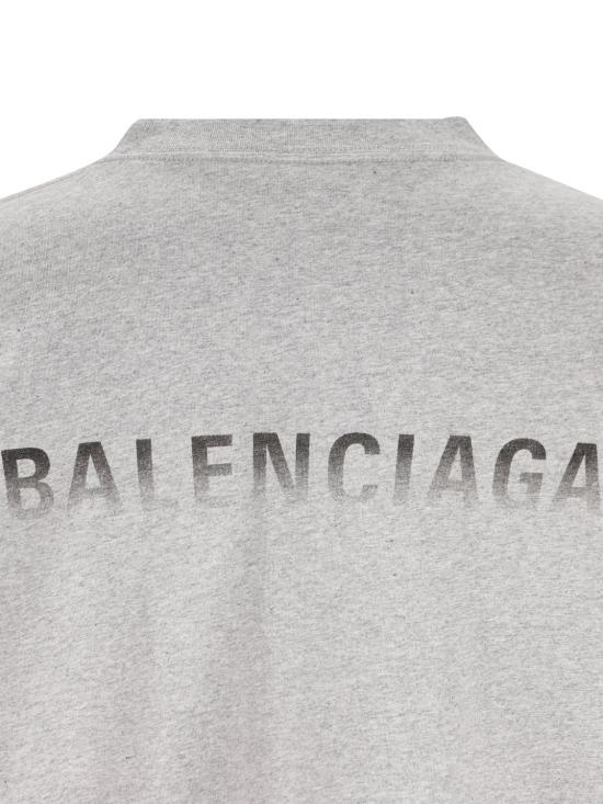 26FW 발렌시아가 백 그래디언트 오버사이즈 티셔츠 850345TVVE6 1302 GREY - BALENCIAGA