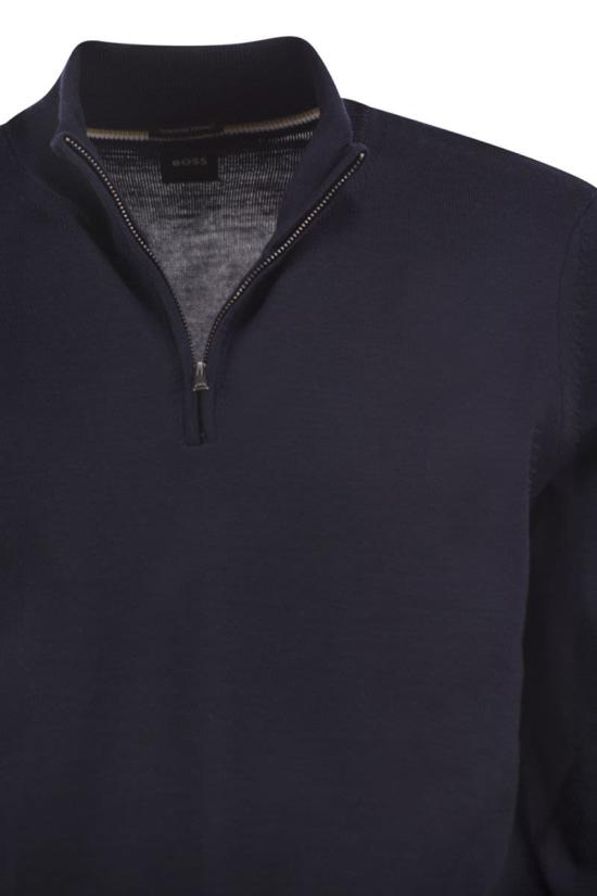 26FW 보스 집업 니트 5056549910280687 404 DARK BLUE - BOSS