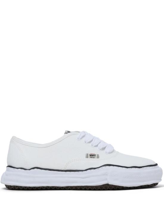 26FW 메종 미하라 야스히로 베이커 OG 솔 캔버스 로우 컷 A02FW704099 WHITE