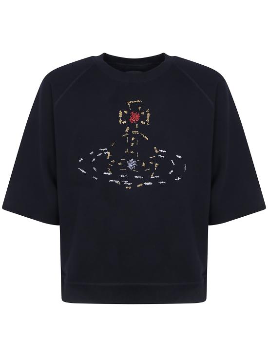 26FW 비비안웨스트우드 반팔 티셔츠 3I01001BJ00AS N401 BLACK