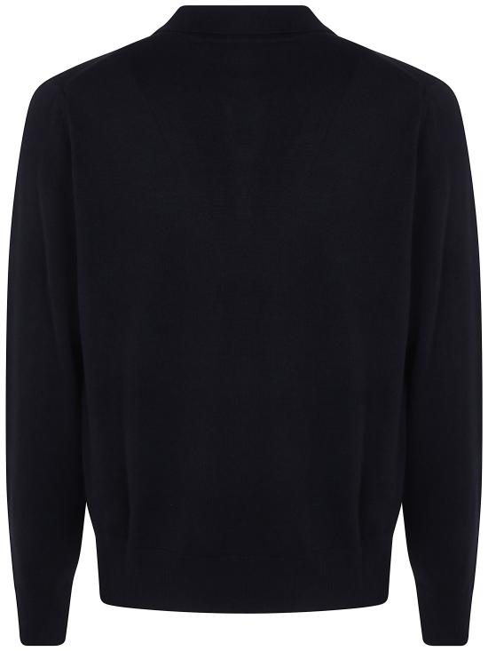 26FW 비비안웨스트우드 마크 롱 슬리브 폴로 니트 셔츠 2701003NY005E N401 BLACK - VIVIENNE WESTWOOD