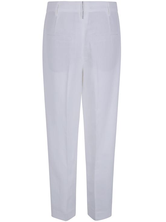  브루넬로 쿠치넬리 스트레이트 팬츠 MH126P8292 C600 WHITE - BRUNELLO CUCINELLI