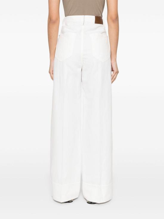  브루넬로 쿠치넬리 스트레이트 팬츠 ML996P5992 C600 WHITE - BRUNELLO CUCINELLI