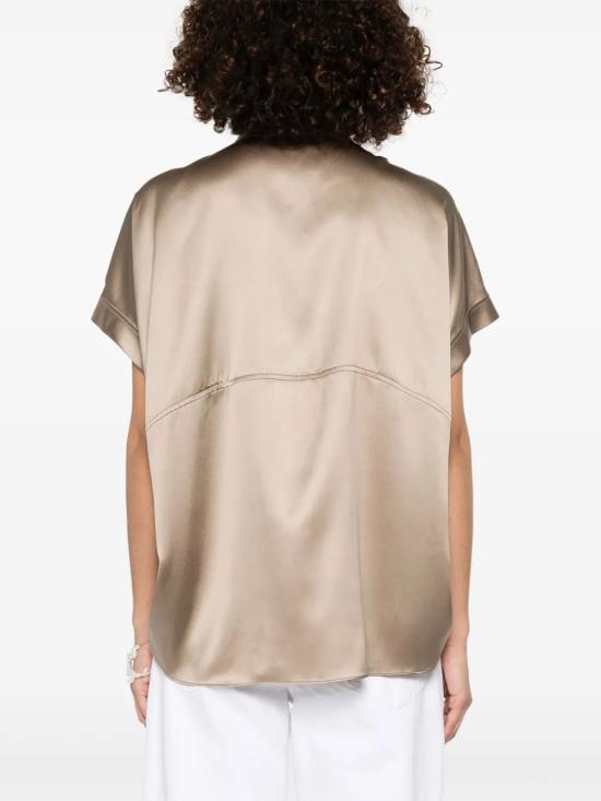  브루넬로 쿠치넬리 실크 블라우스 M0C59RA915 C2874 NUDE NEUTRALS - BRUNELLO CUCINELLI