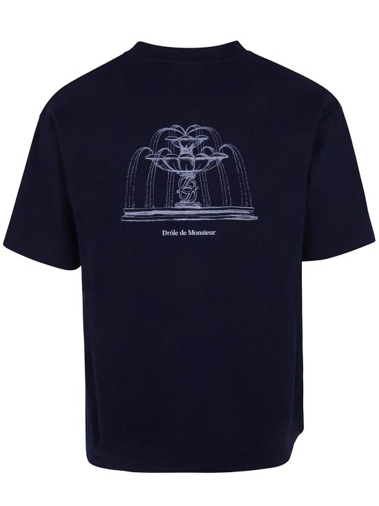 26FW 드롤드무슈 반팔 티셔츠 MTS344CO002 NAVY BLUE - DROLE DE MONSIEUR