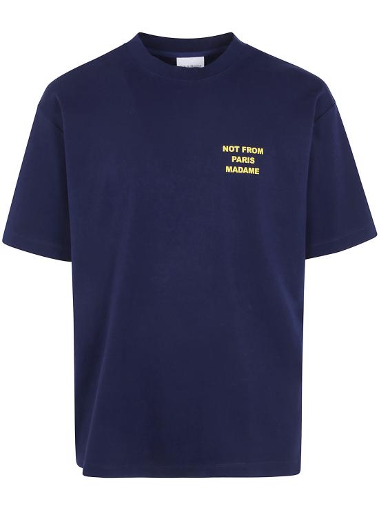26FW 드롤드무슈 반팔 티셔츠 MTS203CO002 NAVY BLUE