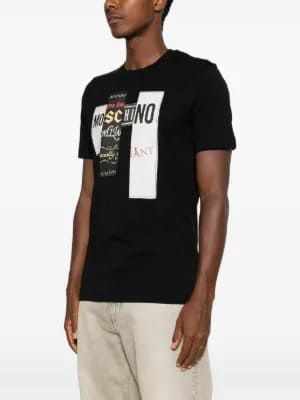 26FW 모스키노 반팔 티셔츠 262ZZ07311555 BLACK - MOSCHINO
