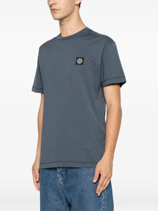 26FW 스톤 아일랜드 반팔 티셔츠 2100027S0013V002E BLUE - STONE ISLAND