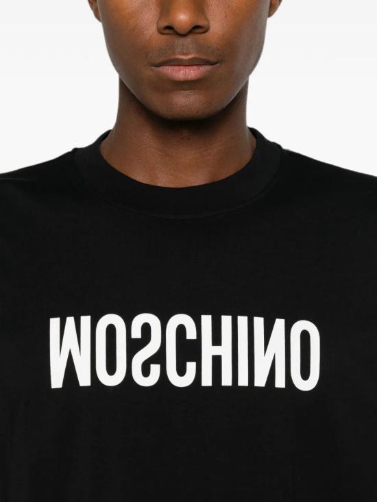 26FW 모스키노 반팔 티셔츠 262ZZZ07021555 BLACK - MOSCHINO