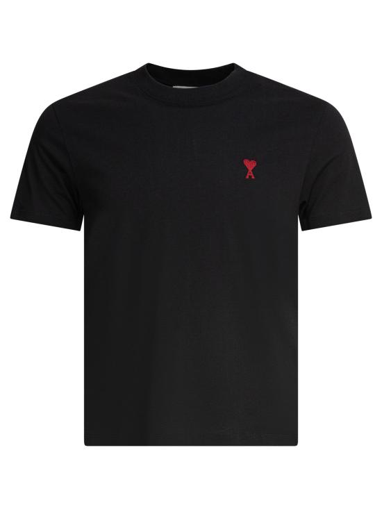 26FW 아미 스몰 하트 로고 티셔츠 BFUTS035724001 BLACK