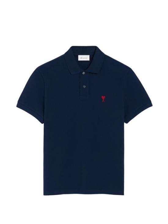 26FW 아미 스몰 하트 로고 폴로 셔츠 BFUPL001760430 NAVYBLUE