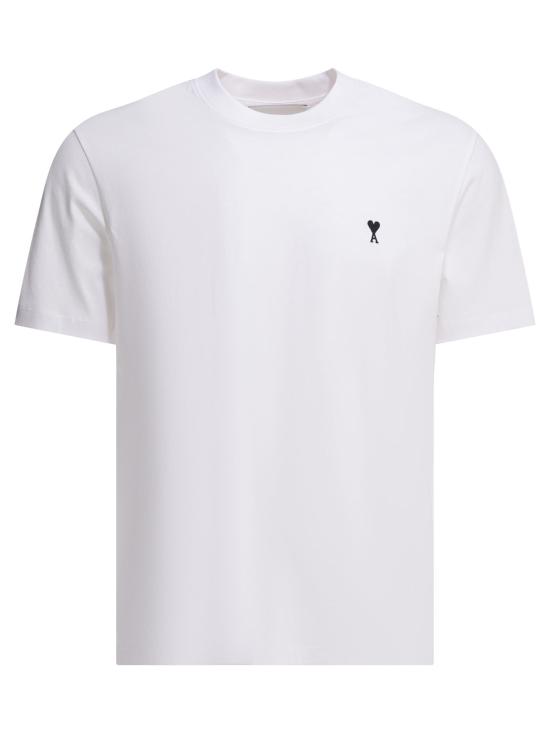 26FW 아미 스몰 하트 로고 라이트 코튼 저지 티셔츠 HTS346724100 WHITE