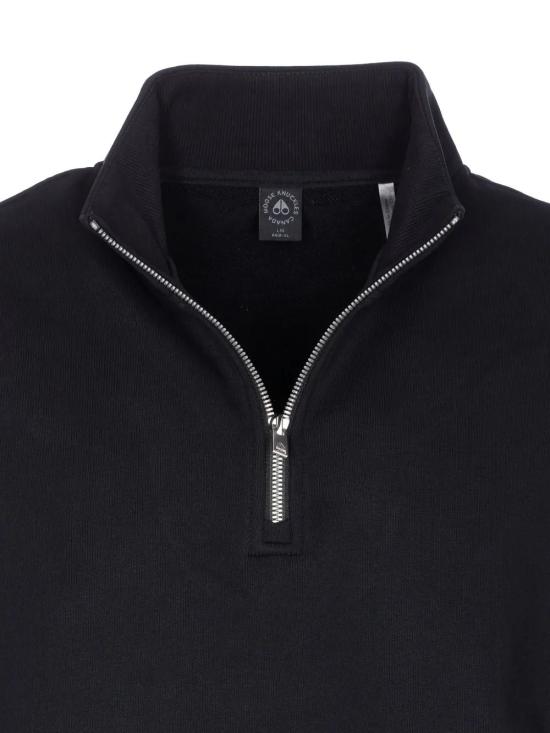26FW 무스너클 하츠필드 하프집업 스웨트 셔츠 M35MS613292 BLACK - MOOSE KNUCKLES
