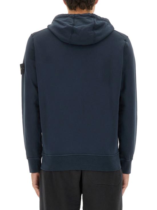 26FW 스톤 아일랜드 오가닉 코튼 플리스 레귤러핏 후드 스웨트셔츠 6100062S0051V0020 NAVYBLUE - STONE ISLAND