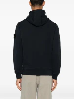 26FW 스톤 아일랜드 오가닉 코튼 플리스 레귤러핏 후드 스웨트셔츠 6100062S0051V0020 NAVYBLUE - STONE ISLAND