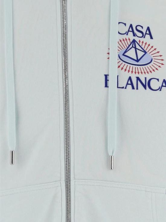 26FW 카사블랑카 후드 티셔츠 AW26JTP51202 LIGHTBLUE - CASABLANCA
