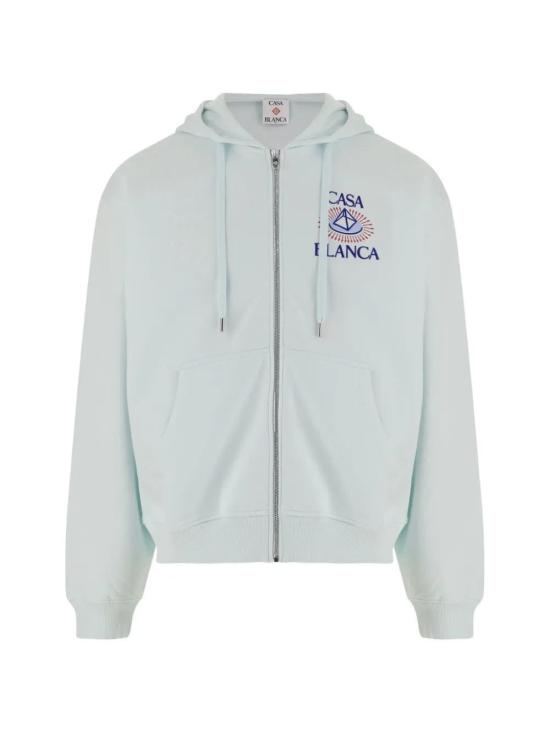 26FW 카사블랑카 후드 티셔츠 AW26JTP51202 LIGHTBLUE