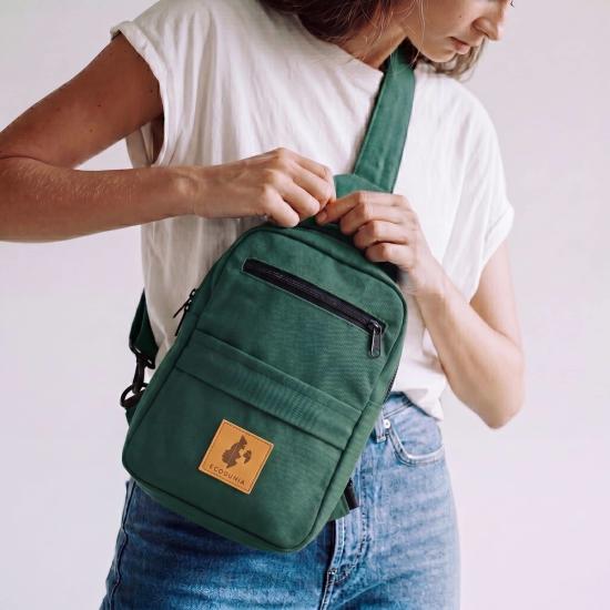  EcoDunia 크로스백 에코두니아 우모자 라지 캔버스 크로스바디 슬링백 - OTHER BRANDS