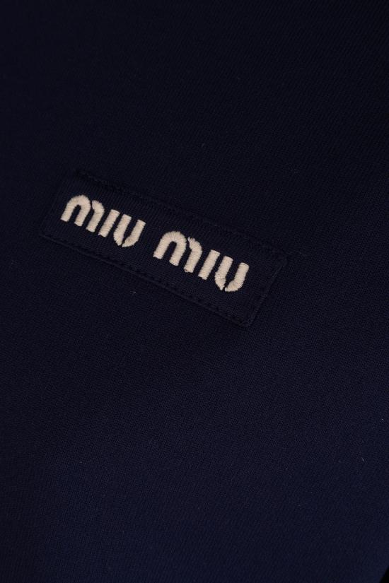 26FW 미우미우 후드 티셔츠 MMF03A19UL F069Q BLU AVORIO - MIU MIU