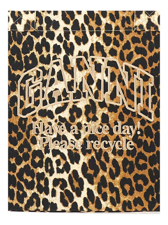 26FW 가니 레오파드 XXL 토트백 A7161 943 BROWN DOM - GANNI
