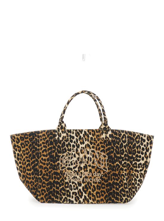 26FW 가니 레오파드 XXL 토트백 A7161 943 BROWN DOM