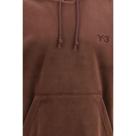 26FW 와이쓰리 후드 티셔츠 Y 3 코듀로이 후드 스웨트셔츠 버건디 - Y-3