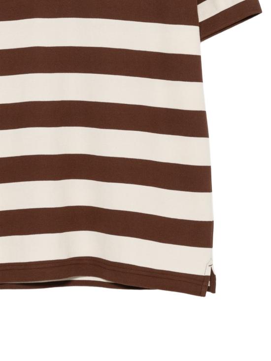 26FW 아이스크림 폴로 티셔츠 ICPO26356 BROWN ECRUSTRIPE - ICECREAM