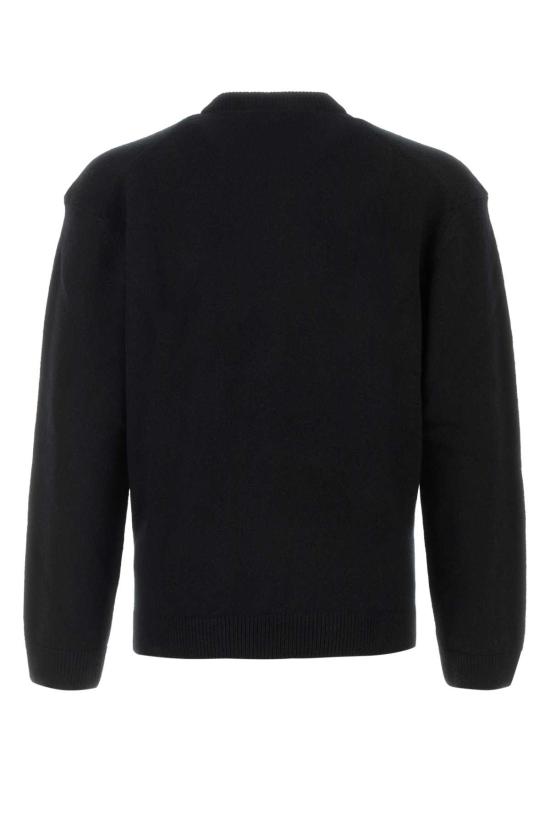 26FW 메종키츠네 폭스 헤드 램스울 컴포트 스웨터 PM00803KT1006 P199 Black - MAISON KITSUNE