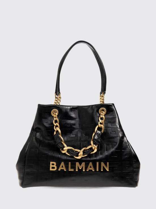 26FW 발망 숄더백 HN1FF827LETF 0PA Black - BALMAIN
