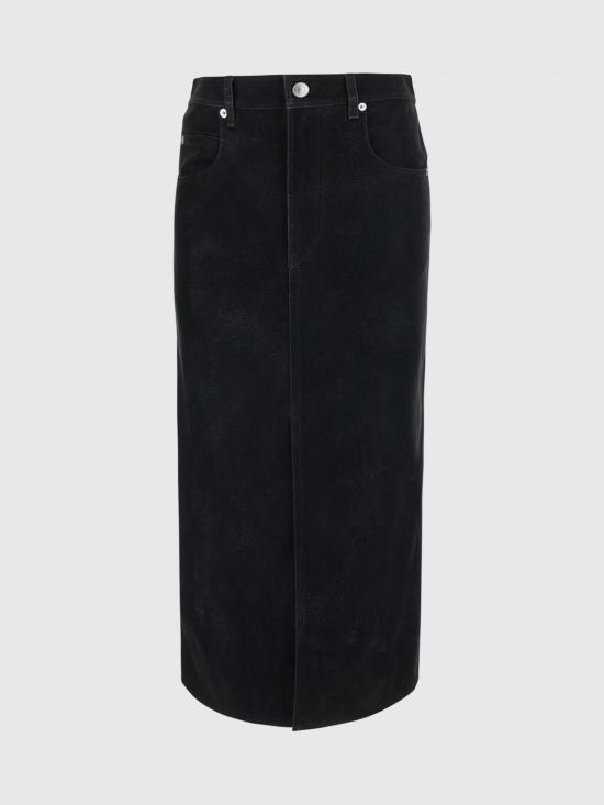 26FW 이자벨마랑에뚜왈 비잔 빈티지 페이크 스웨이드 스커트 JU0524FAD3B01E 01BK Black - ISABEL MARANT ETOILE