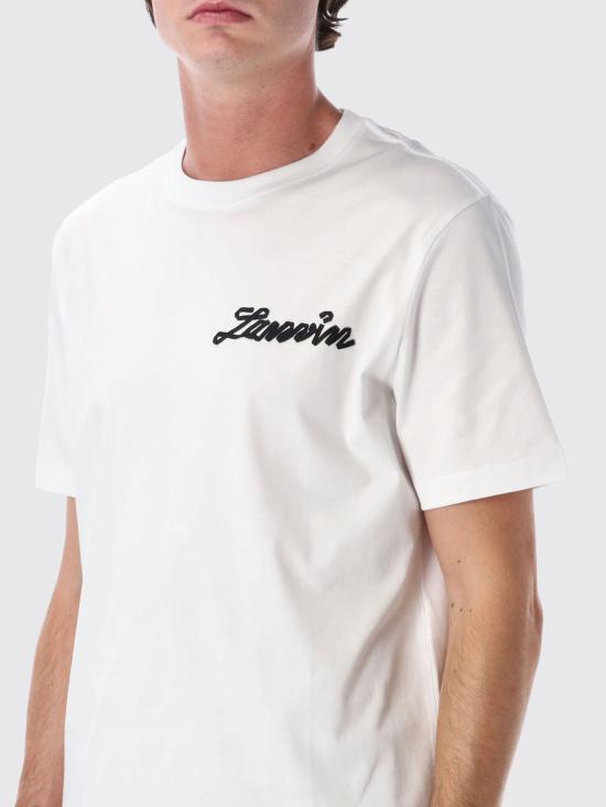 26FW 랑방 반팔 티셔츠 RMTS0012J316 01 White - LANVIN