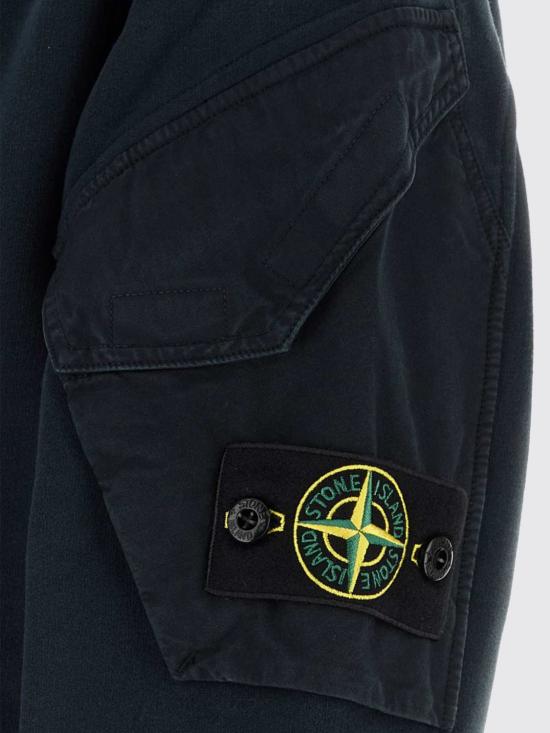 26FW 스톤 아일랜드 코튼 플리스 후드 집업 코튼 플리스 후드 집업 6100016S0A20 V0020 Navy - STONE ISLAND